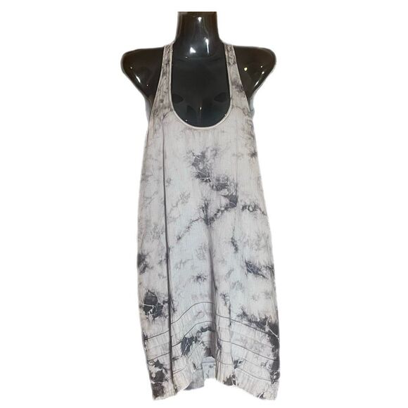 LA’t by L’AGENCE 100% Cotton Dip Dye Oversized Two Pockets Tank Dress XS - Picture 2 of 5